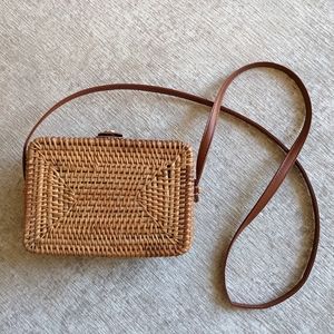 Rattan Straw Boho Purse